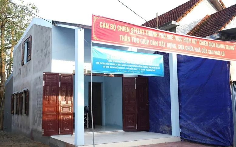 Một trong những ngôi nhà trong "Chiến dịch Quang Trung" đã hoàn thành tại Huế- Ảnh: VGP