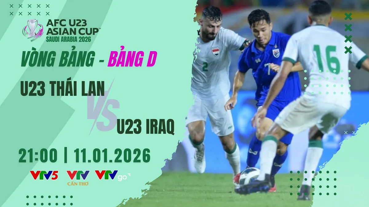 Lịch thi đấu và trực tiếp U23 châu Á 2026 trên VTV hôm nay (11/1): Tâm điểm U23 Thái Lan vs U23 Iraq
- Ảnh 2.