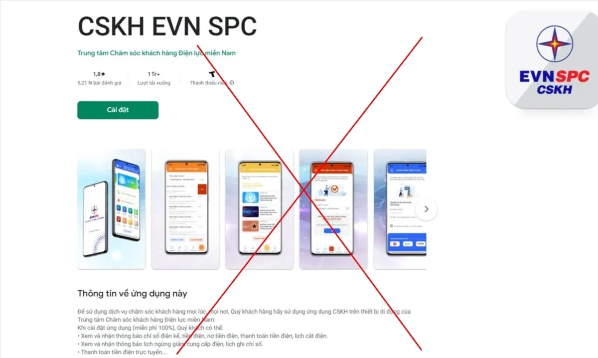 Điện lực miền Nam cảnh b&aacute;o khẩn về website, ứng dụng giả mạo ng&agrave;nh điện- Ảnh 1.