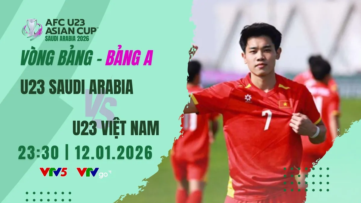 Lịch thi đấu và trực tiếp U23 châu Á 2026 trên VTV hôm nay (12/1): U23 Việt Nam vào tứ kết?
- Ảnh 1.