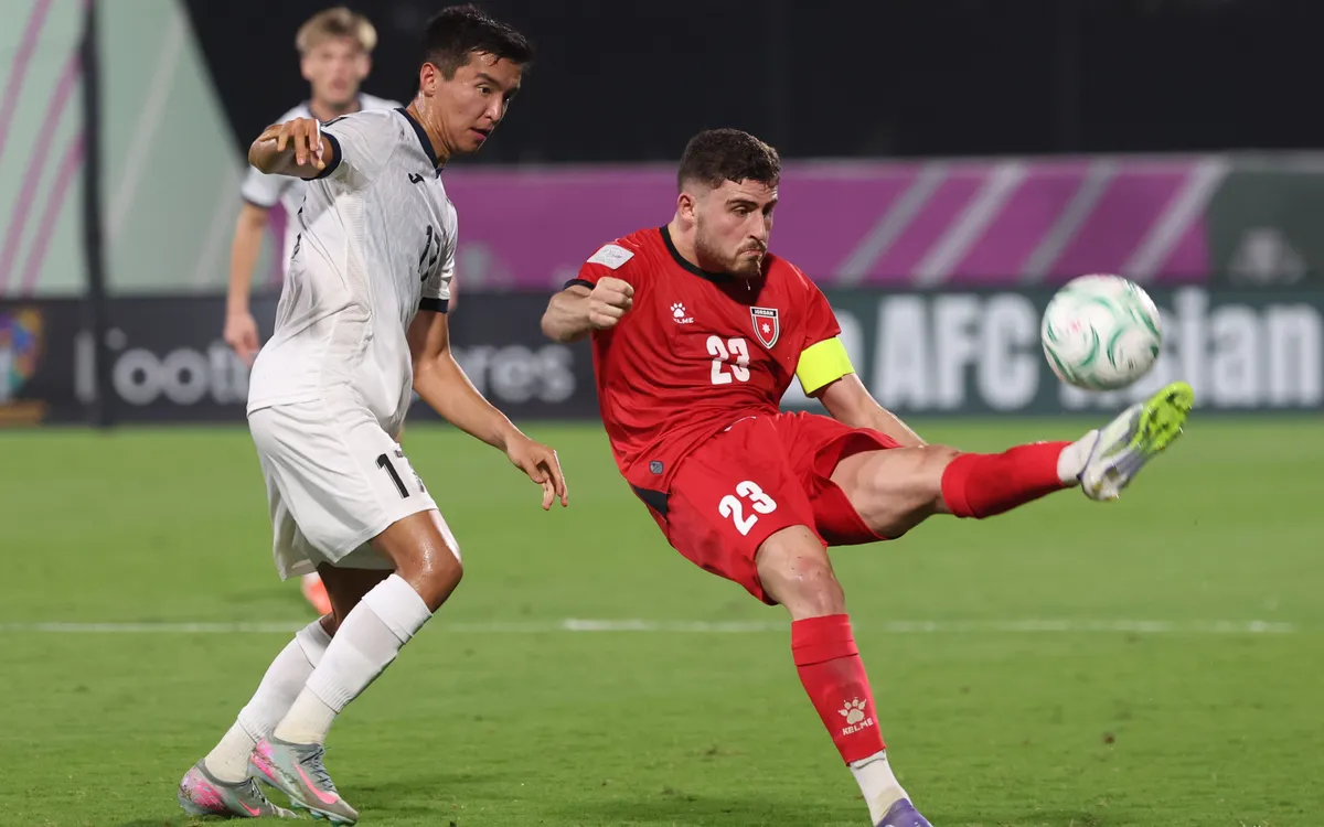 U23 Jordan (đỏ) có chiến thắng tối thiểu trước U23 Kyrgyzstan, qua đó giành quyền đi tiếp với vị trí nhì bảng A (Ảnh: AFC).