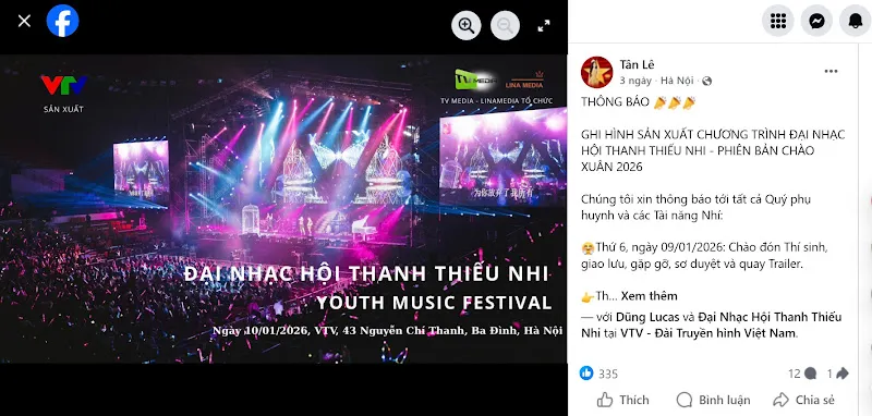 VTV không sản xuất Đại nhạc hội Thanh thiếu nhi - Youth Music Festival - Ảnh 1.
