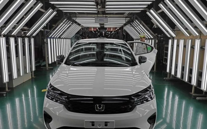 Sản phẩm ôtô xuất xưởng tại nhà máy Honda Phúc Yên, Phú Thọ. (Ảnh: Trần Việt/TTXVN)