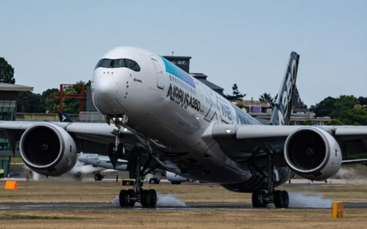 Một chiếc Airbus A350-900 đang được khai thác - Ảnh Ukaviation