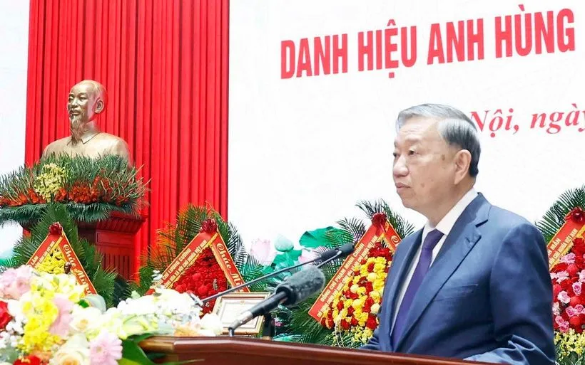 Tổng Bí thư Tô Lâm phát biểu. (Ảnh: TTXVN)