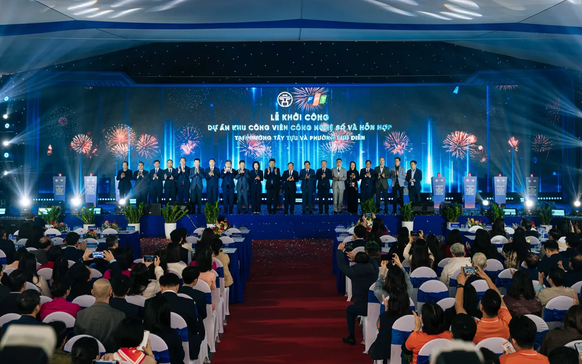 UBND TP Hà Nội và Tập đoàn FPT khởi công Khu Công viên Công nghệ số và Hỗn hợp tại phường Tây Tựu và Phú Diễn