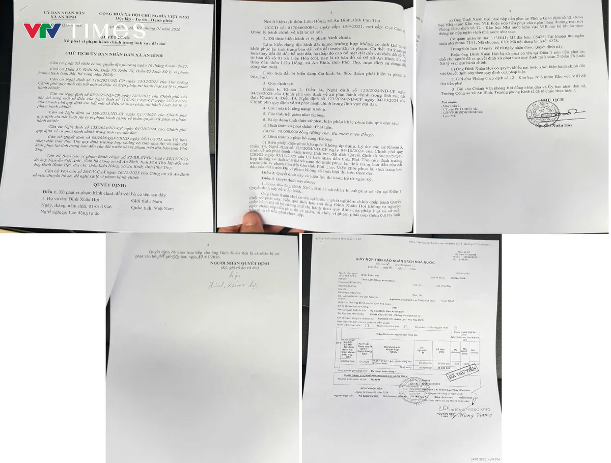 Ph&uacute; Thọ: X&atilde; An B&igrave;nh v&agrave;o cuộc xử l&yacute; sau phản &aacute;nh về dấu hiệu khai th&aacute;c đất - Ảnh 3.