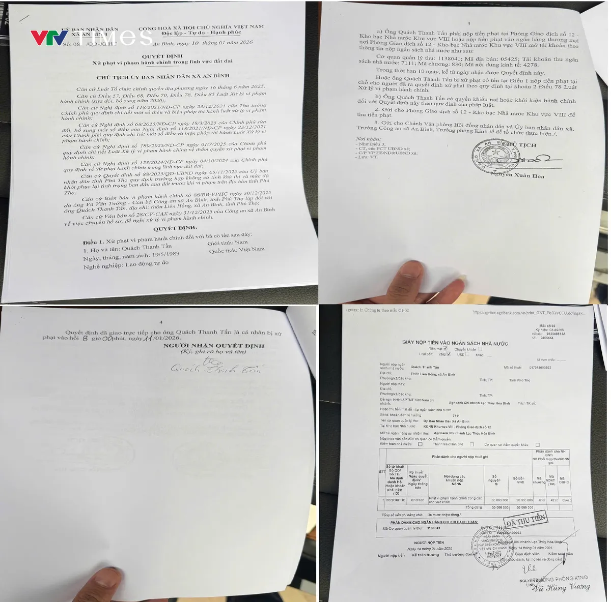 Ph&uacute; Thọ: X&atilde; An B&igrave;nh v&agrave;o cuộc xử l&yacute; sau phản &aacute;nh về dấu hiệu khai th&aacute;c đất - Ảnh 2.