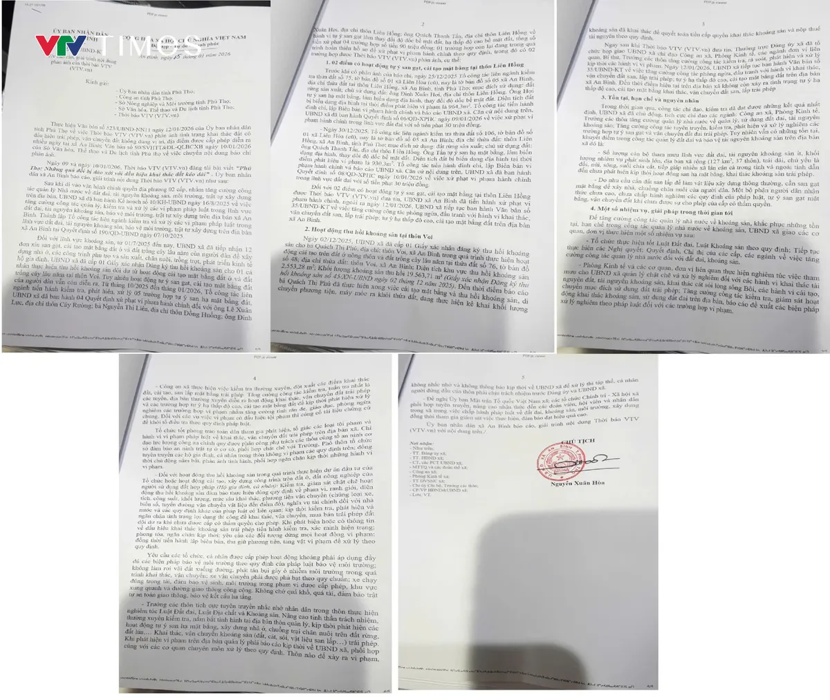Ph&uacute; Thọ: X&atilde; An B&igrave;nh v&agrave;o cuộc xử l&yacute; sau phản &aacute;nh về dấu hiệu khai th&aacute;c đất - Ảnh 1.