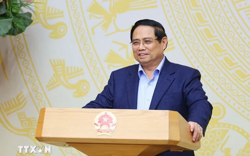 Thủ tướng Phạm Minh Chính chủ trì phiên họp. (Ảnh: Dương Giang/TTXVN)