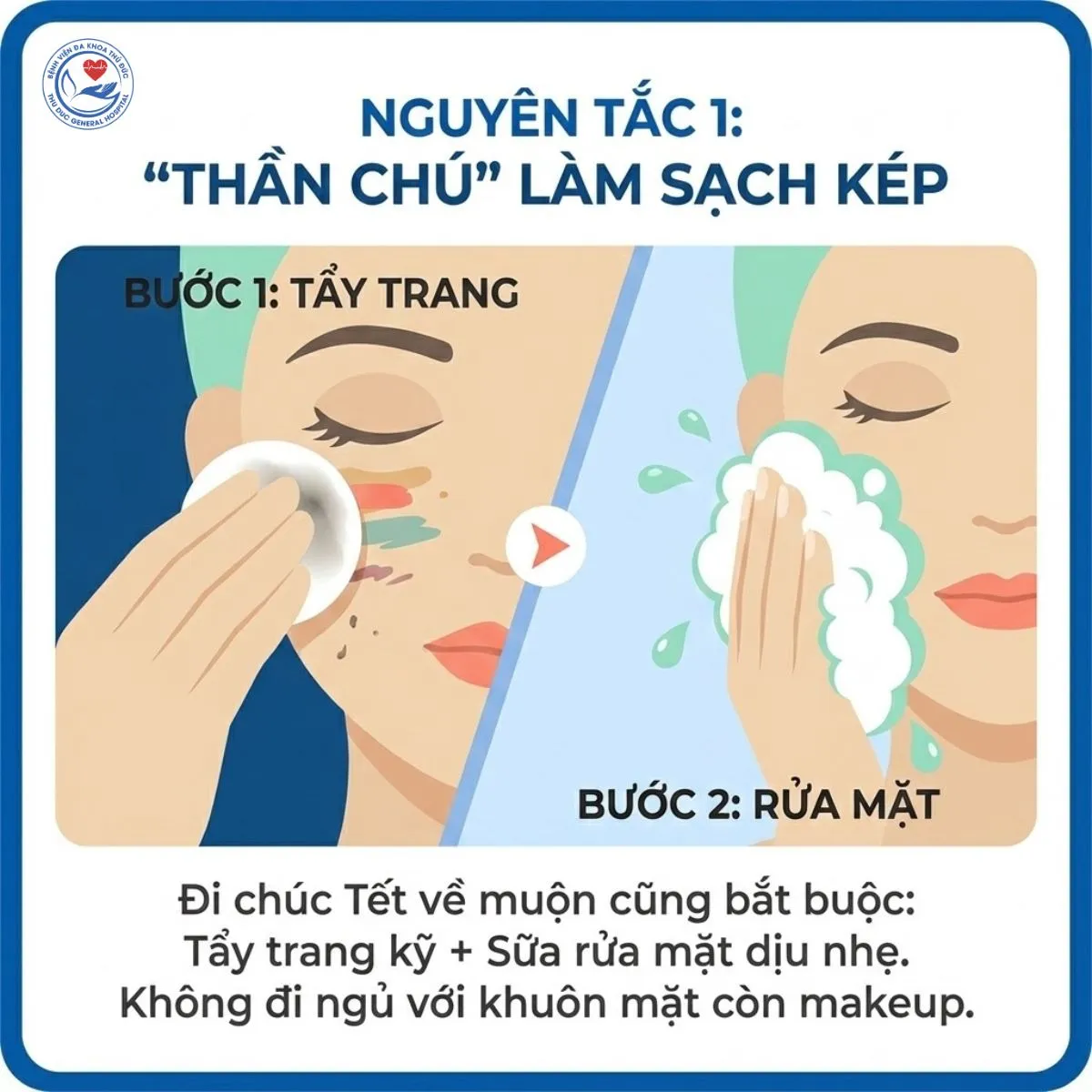 Ăn Tết kh&ocirc;ng lo b&ugrave;ng mụn: 4 nguy&ecirc;n tắc chăm s&oacute;c da - Ảnh 1.