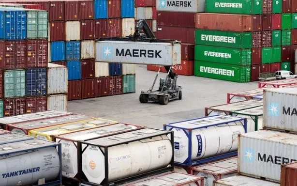 Quang cảnh cảng Duisburg, Đức. (Nguồn: THX/TTXVN)