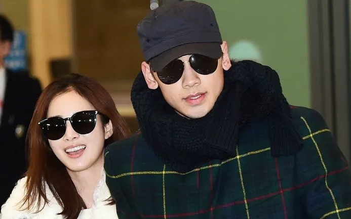 Bi Rain và vợ, diễn viên Kim Tae Hee. (Ảnh: Kbizoom)