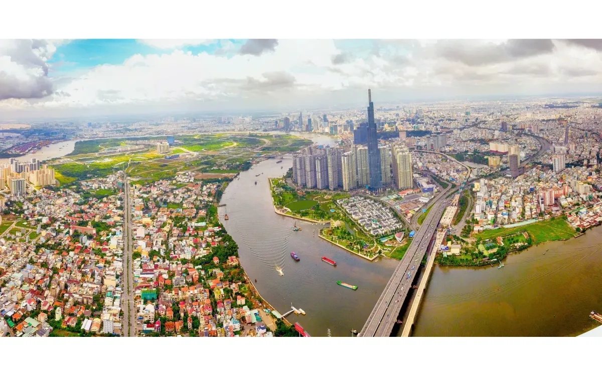 TP Hồ Chí Minh nhìn từ trên cao (Ảnh: Báo Sài Gòn giải phóng)