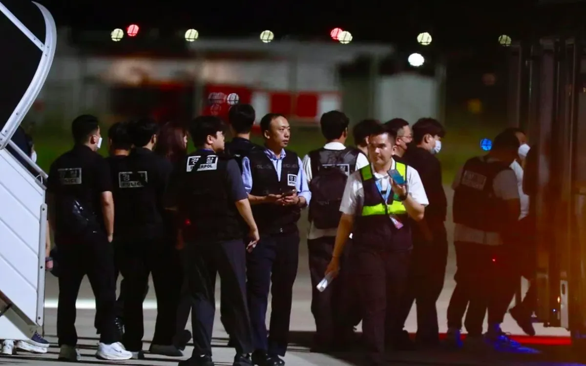 Chính quyền Campuchia và Hàn Quốc đã phối hợp trong việc hồi hương 64 công dân Hàn Quốc hồi tháng 10/2025 (Ảnh tư liệu: EPA)