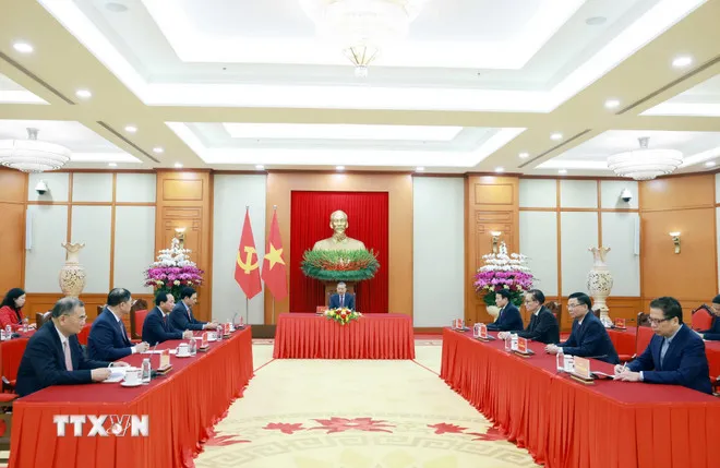 Tổng thống Li&ecirc;n bang Nga Vladimir Putin điện đ&agrave;m với Tổng B&iacute; thư T&ocirc; L&acirc;m- Ảnh 1.