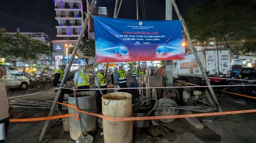 Khoan th&ecirc;m 500 mũi để đ&aacute;nh gi&aacute; địa tầng l&agrave;m Metro số 2 - Ảnh 1.