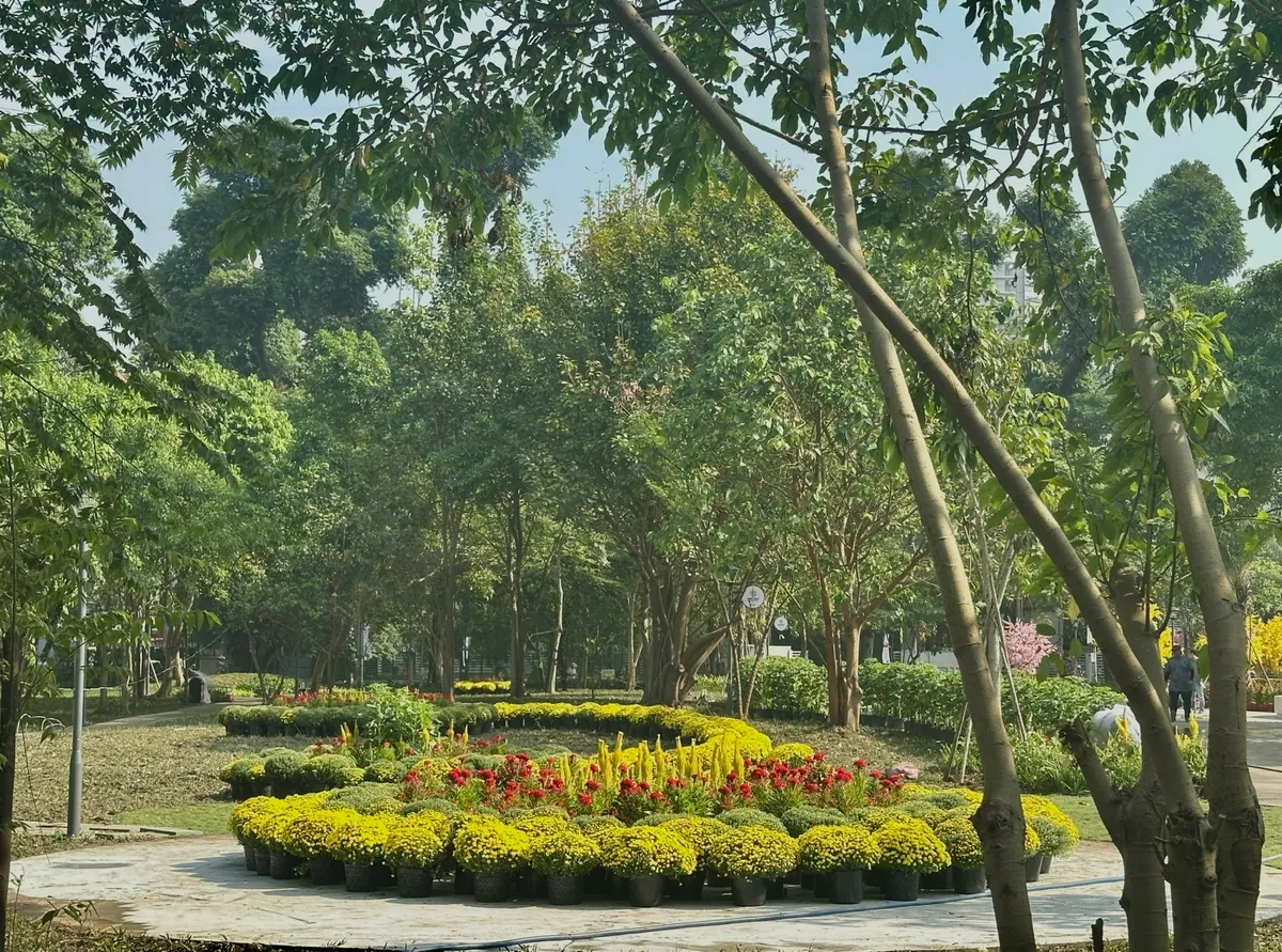 Khu “đất vàng” Nhà thi đấu Phan Đình Phùng lột xác đón Tết - Ảnh 4.