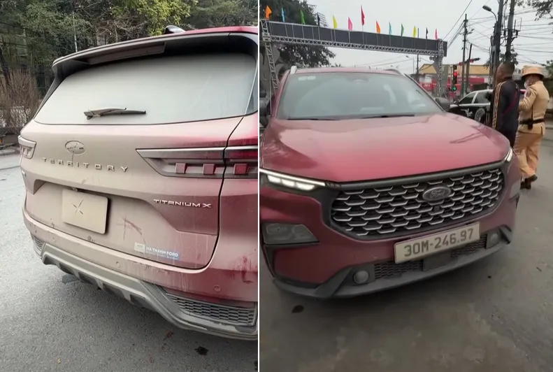 Biển số sau xe bị b&ugrave;n đất che k&iacute;n do đi mưa, c&oacute; bị phạt nặng?- Ảnh 1.