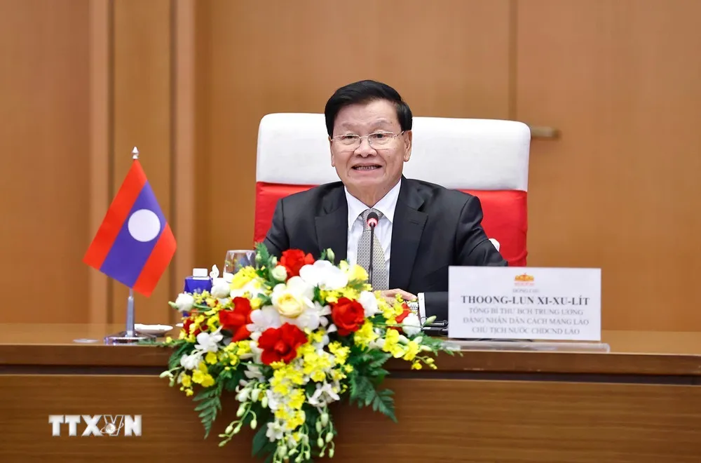 Chủ tịch Quốc hội Trần Thanh Mẫn hội kiến Tổng B&iacute; thư, Chủ tịch nước L&agrave;o Thongloun Sisoulith - Ảnh 2.