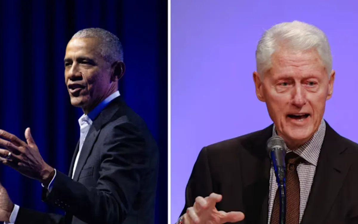Hai cựu Tổng thống Mỹ Barack Obama và Bill Clinton (Ảnh: AFP)