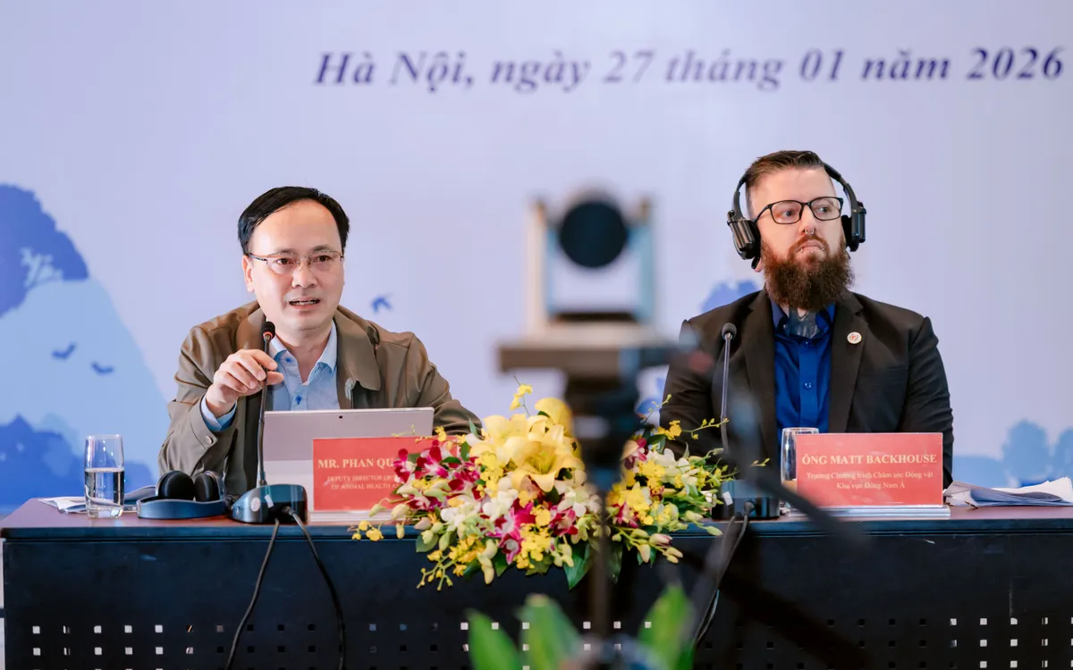 Đại diện Bộ Nông nghiệp và Môi trường phát biểu tại buổi làm việc.