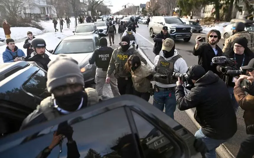 Đặc vụ ICE của Mỹ tại bang Minnesota (Ảnh: Getty Images)