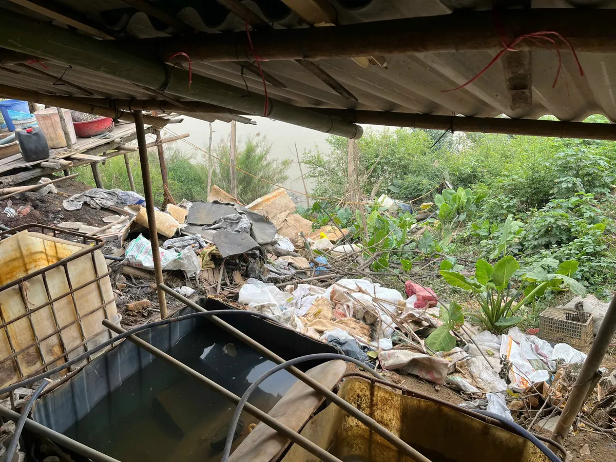 Hà Nội: Hơn 6,7 tấn chất thải nguy hại bị đổ trái phép ven sông Đuống - Ảnh 2.