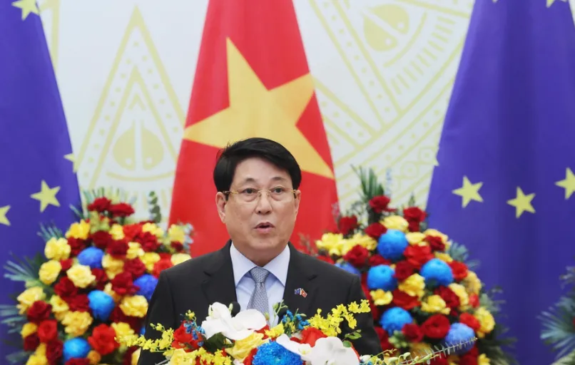 Chủ tịch nước chủ trì chiêu đãi trọng thể Chủ tịch Hội đồng châu Âu - Ảnh 2.