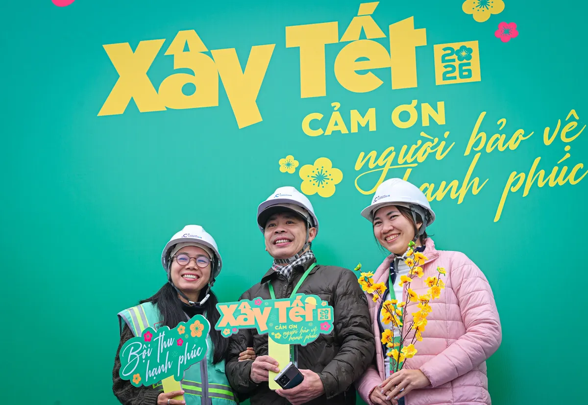 "Xây Tết 2026" cho hơn 1.100 công nhân xây dựng tại Hà Nội - Ảnh 1.