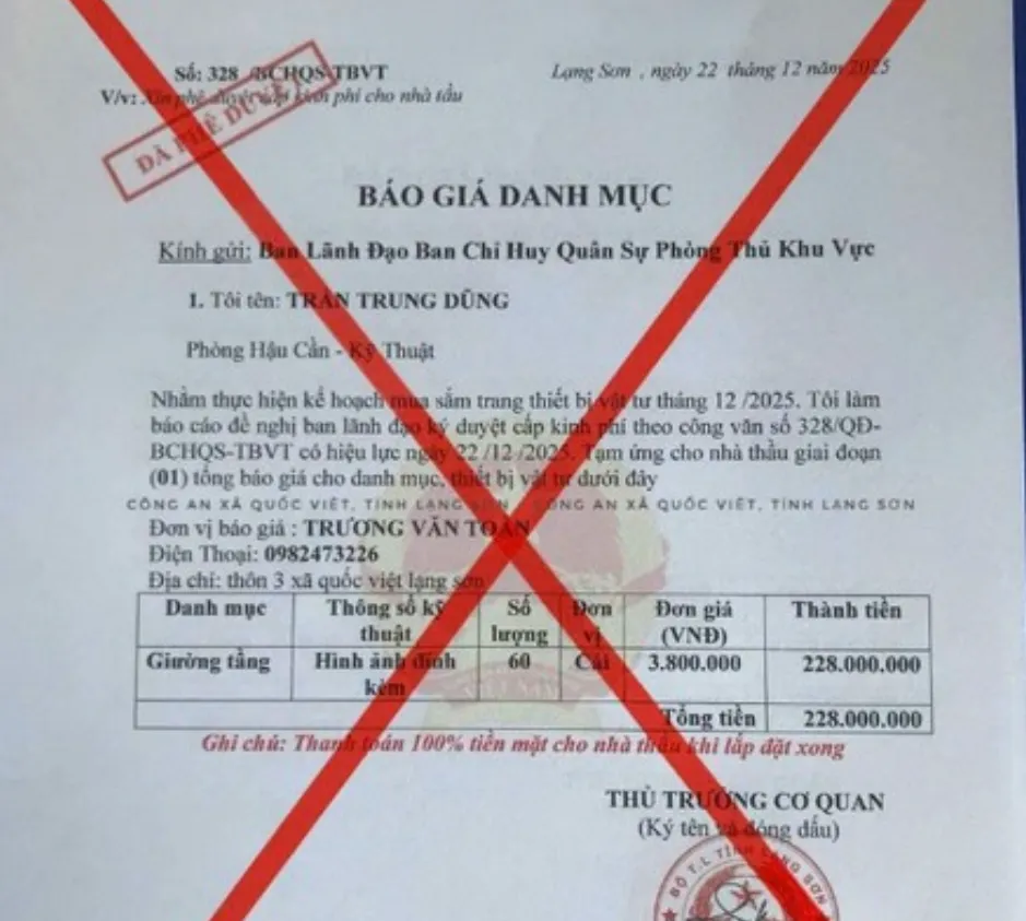 Mạo danh Ban Chỉ huy Quân sự, tung “chiết khấu khủng” để chiếm đoạt tiền - Ảnh 1.