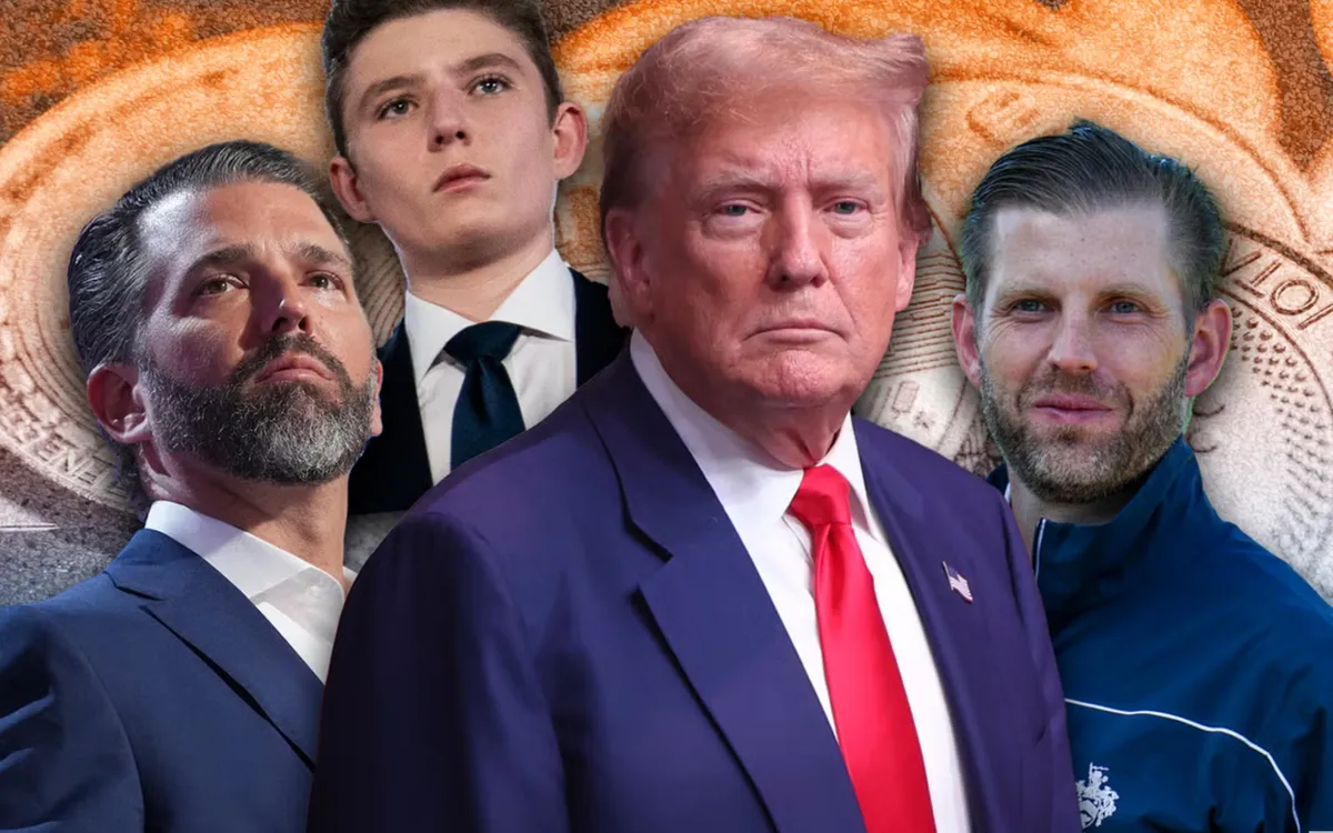 Tổng thống Mỹ Donald Trump cùng 3 con trai (Ảnh: Getty Images)