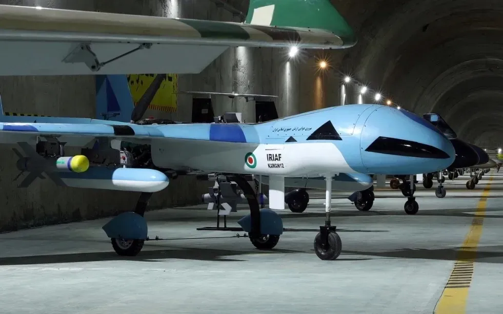 UAV vũ trang trong một hầm ngầm được Iran công bố hồi tháng 5/2022. (Ảnh: Reuters)