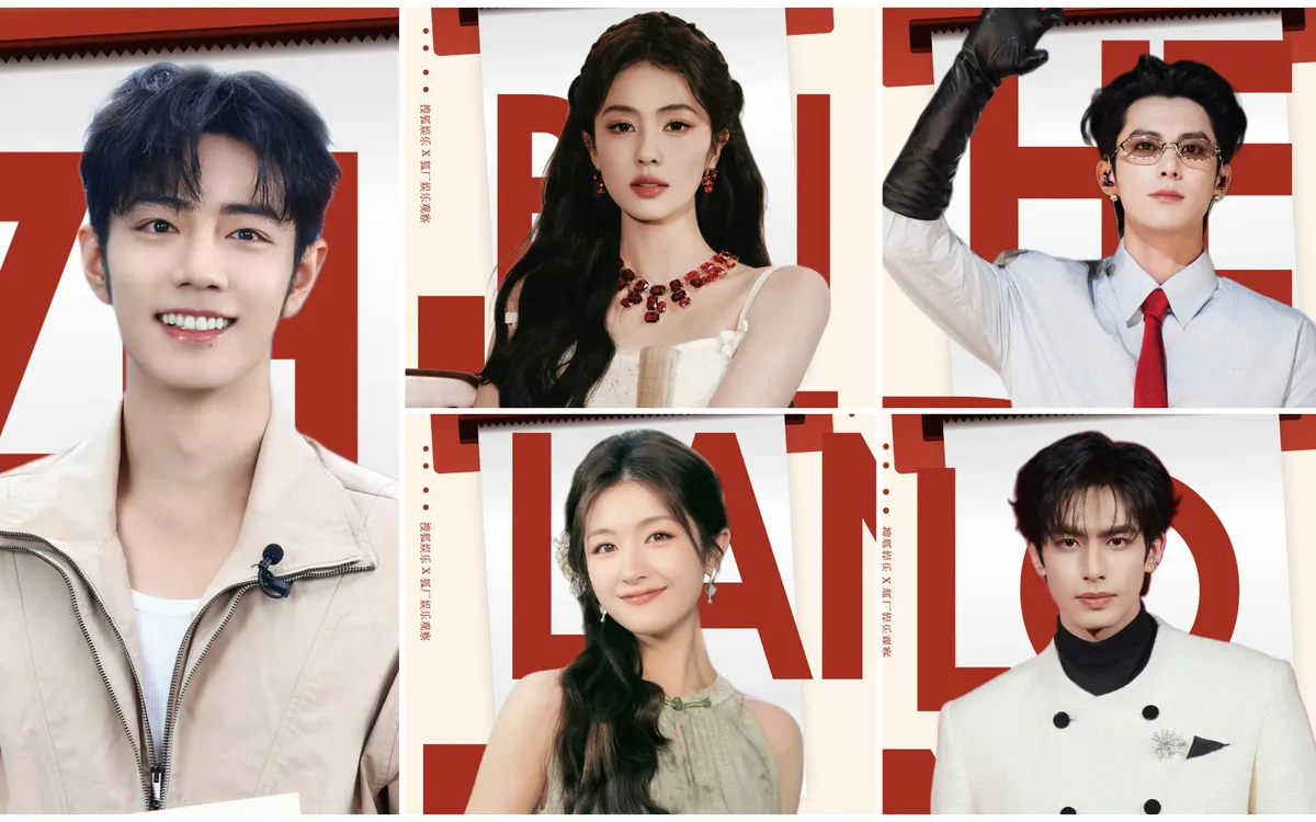 Top 5 nghệ sĩ đươc truyền thông Trung Quốc yêu thích. (Ảnh: Sohu)