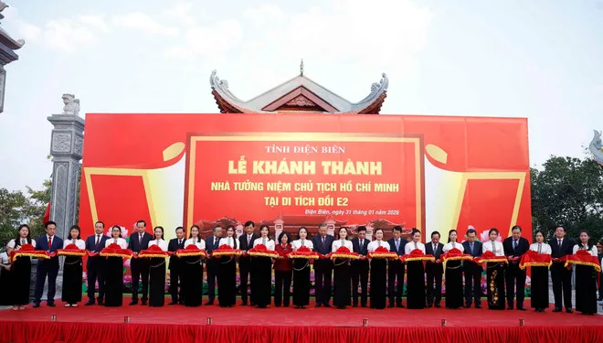 Tổng B&iacute; thư dự lễ kh&aacute;nh th&agrave;nh Nh&agrave; tưởng niệm Chủ tịch Hồ Ch&iacute; Minh tại Di t&iacute;ch Đồi E2- Ảnh 3.