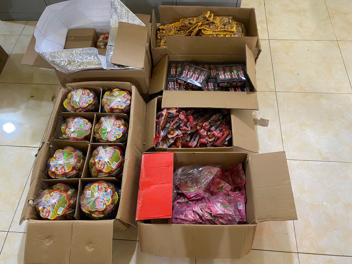 Ph&aacute;t hiện xe &ocirc; t&ocirc; vận chuyển h&agrave;ng ngh&igrave;n thực phẩm kh&ocirc;ng r&otilde; nguồn gốc   - Ảnh 2.