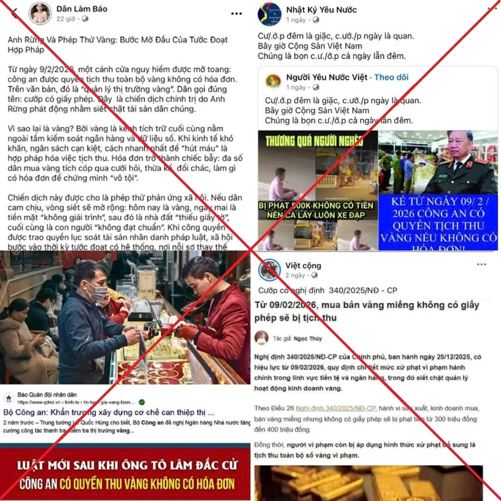 Cảnh gi&aacute;c trước luận điệu xuy&ecirc;n tạc về c&ocirc;ng t&aacute;c quản l&yacute; thị trường v&agrave;ng - Ảnh 1.