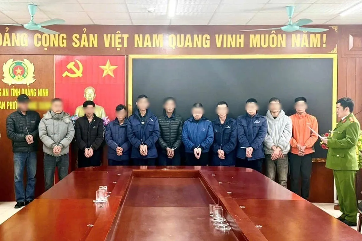 Đ&aacute;nh x&oacute;c đĩa tại c&ocirc;ng ty, 11 đối tượng ở Quảng Ninh bị khởi tố - Ảnh 2.