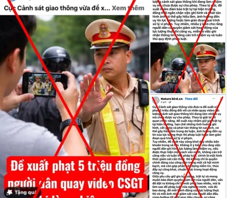 Thực hư về th&ocirc;ng tin &ldquo;phạt 5 triệu đồng người tự &yacute; quay cảnh s&aacute;t giao th&ocirc;ng l&agrave;m việc" - Ảnh 1.