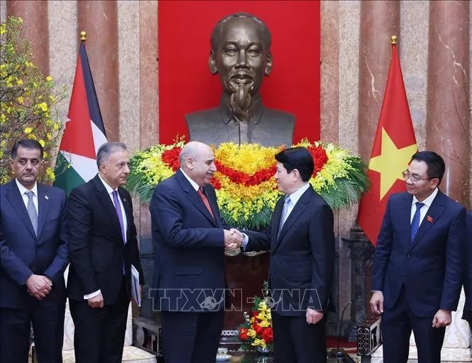 Chủ tịch nước Lương Cường tiếp Chủ tịch Hạ viện Jordan - Ảnh 1.