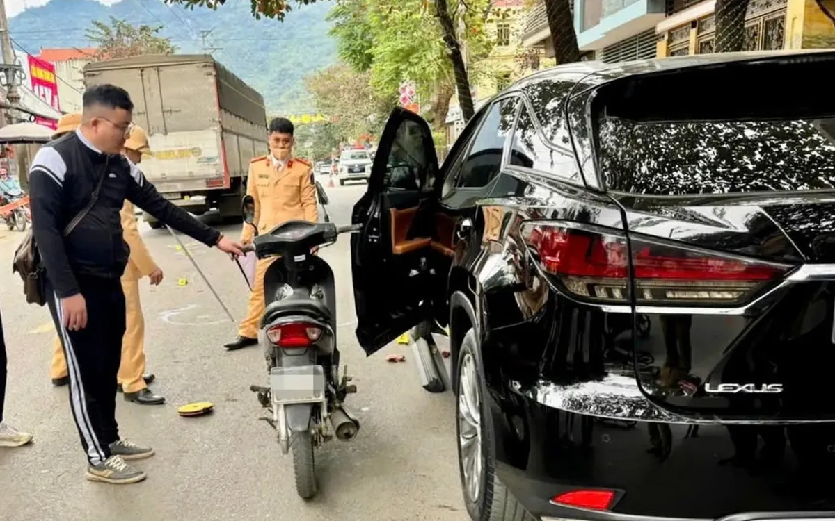 Hiện trường vụ tai nạn.(Ảnh: Công an cung cấp)