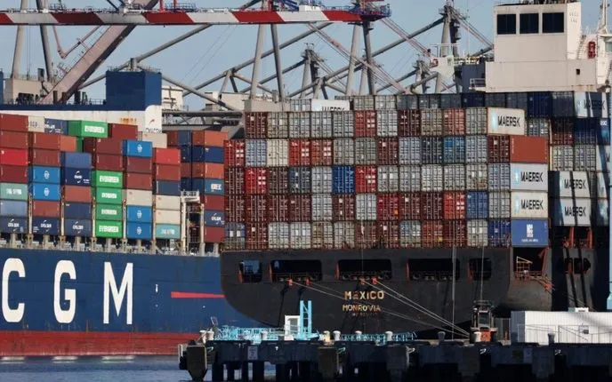 Quang cảnh cảng hàng hóa Long Beach, California (Mỹ). (Ảnh: THX)