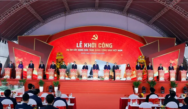 Tổng B&iacute; thư dự Lễ khởi c&ocirc;ng dự &aacute;n x&acirc;y dựng Bảo t&agrave;ng Đảng Cộng sản Việt Nam - Ảnh 5.