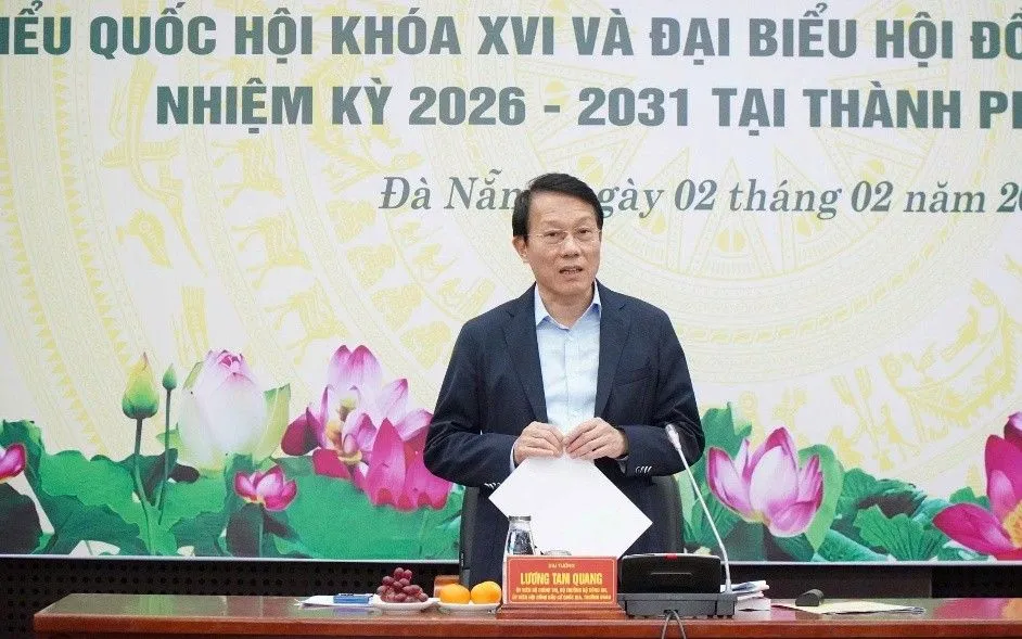 Đại tướng Lương Tam Quang, Ủy viên Bộ Chính trị, Bộ trưởng Bộ Công an, Trưởng Đoàn kiểm tra, chủ trì Hội nghị.