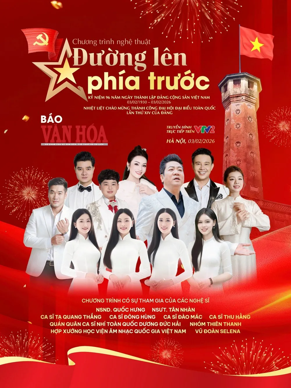 THTT chương trình nghệ thuật đặc biệt “Đường lên phía trước“ (20h, VTV2)- Ảnh 1. THTT chương trình nghệ thuật đặc biệt “Đường lên phía trước“ (20h, VTV2)- Ảnh 1.