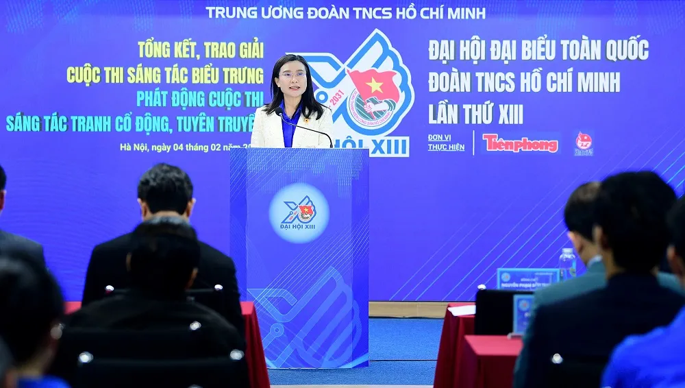 C&ocirc;ng bố biểu trưng ch&iacute;nh thức Đại hội Đo&agrave;n XIII, ph&aacute;t động thi tranh cổ động to&agrave;n quốc - Ảnh 3.