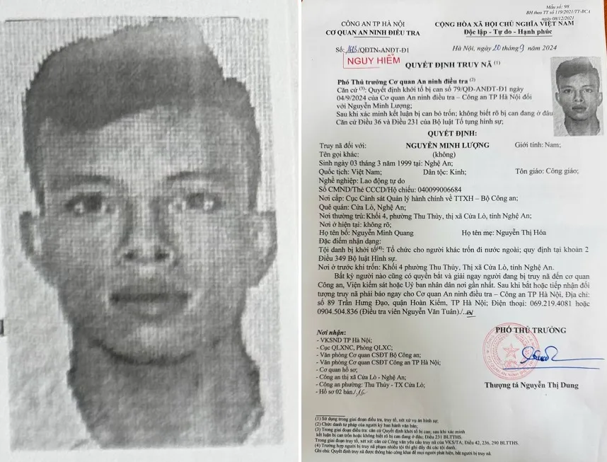 Truy n&atilde; đối tượng tổ chức cho người kh&aacute;c trốn đi nước ngo&agrave;i - Ảnh 1.