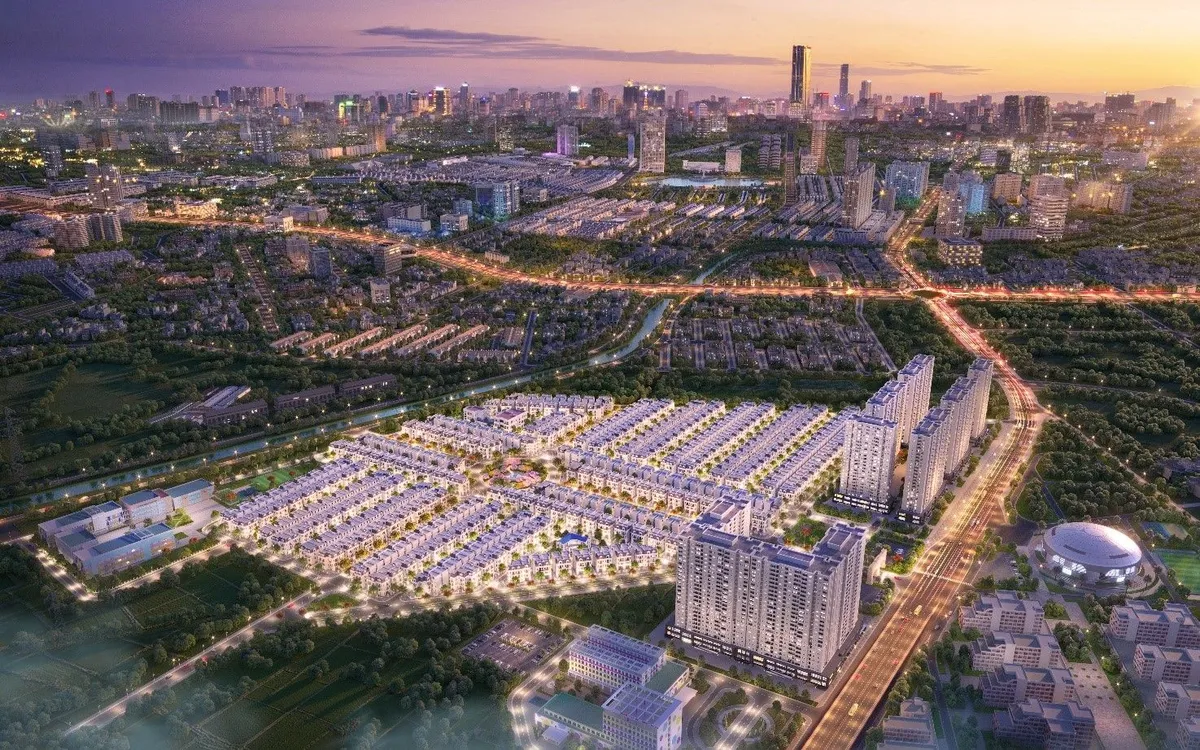 Phối cảnh tổng thể dự án Solasta Mansion thuộc Khu đô thị mới Dương Nội