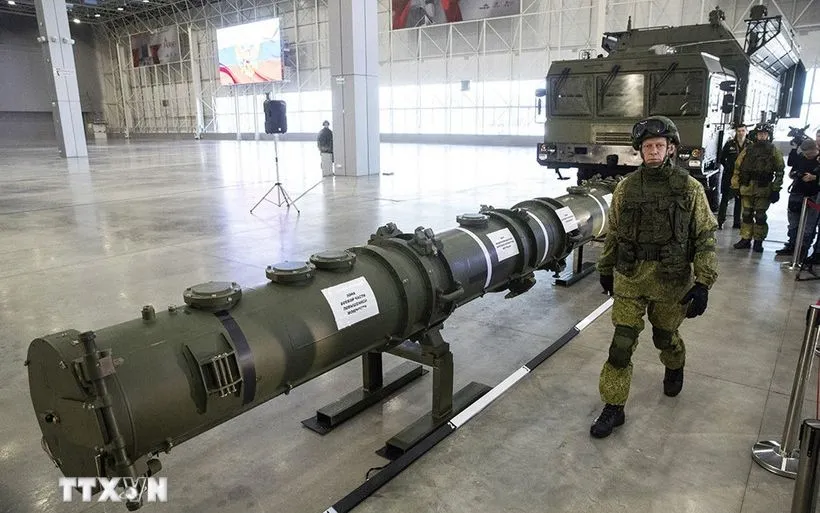 Một loại tên lửa hành trình của Nga tại Kubinka, ngoại ô Moskva ngày 23/1/2019. (Ảnh: AP/TTXVN)