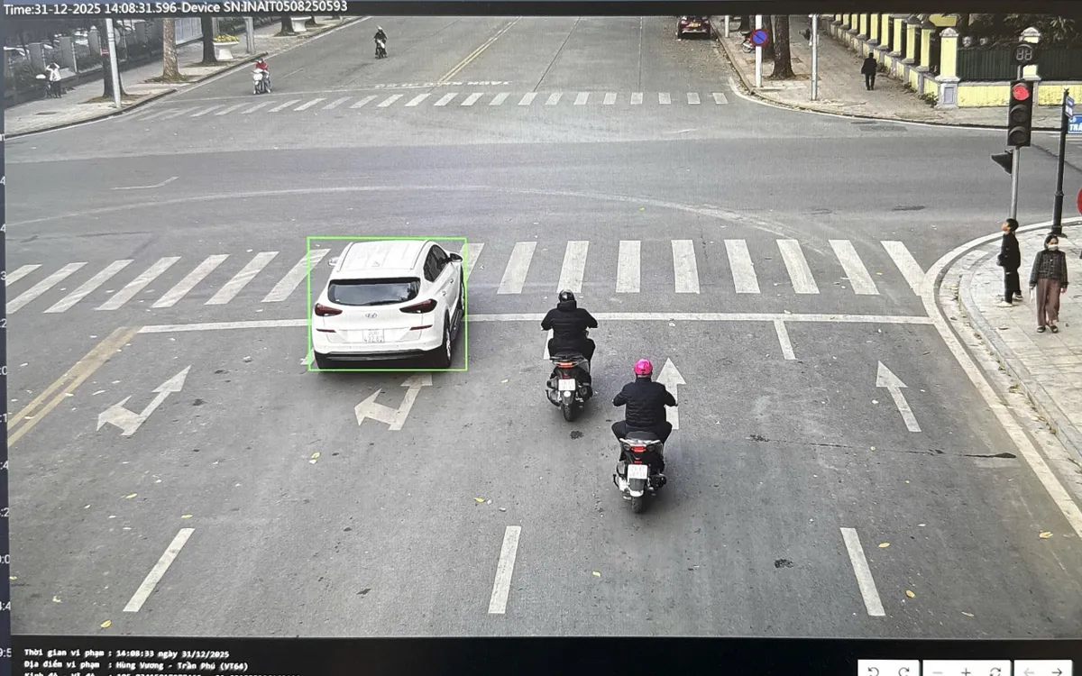 Vi phạm được phát hiện qua Camera A.I.